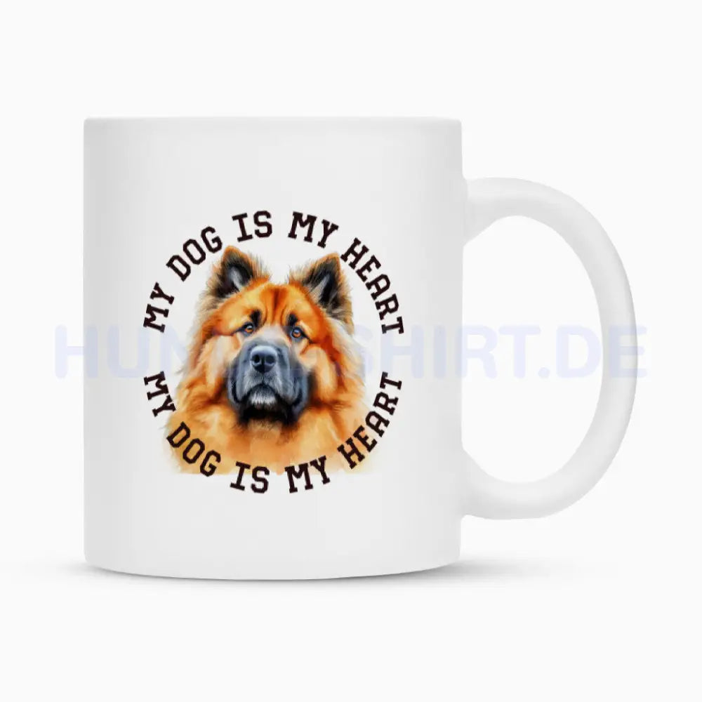 Tasse "Eurasier HEART" Weiß – hunde-shirt.de