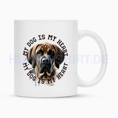 Tasse "Fila Brasileiro HEART 2" Weiß – hunde-shirt.de