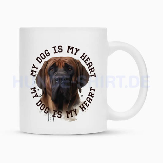 Tasse "Fila Brasileiro HEART" Weiß – hunde-shirt.de