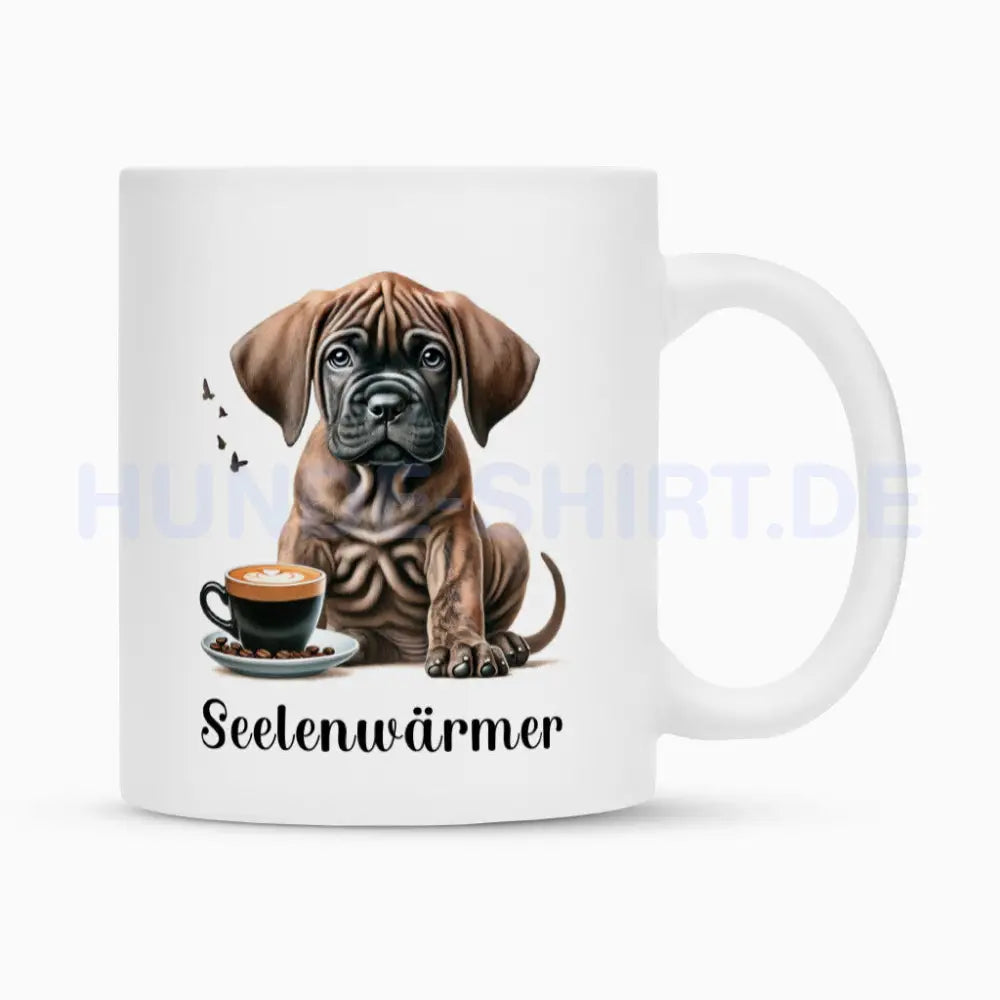 Tasse "Fila Brasileiro - Seelenwärmer" Weiß – hunde-shirt.de