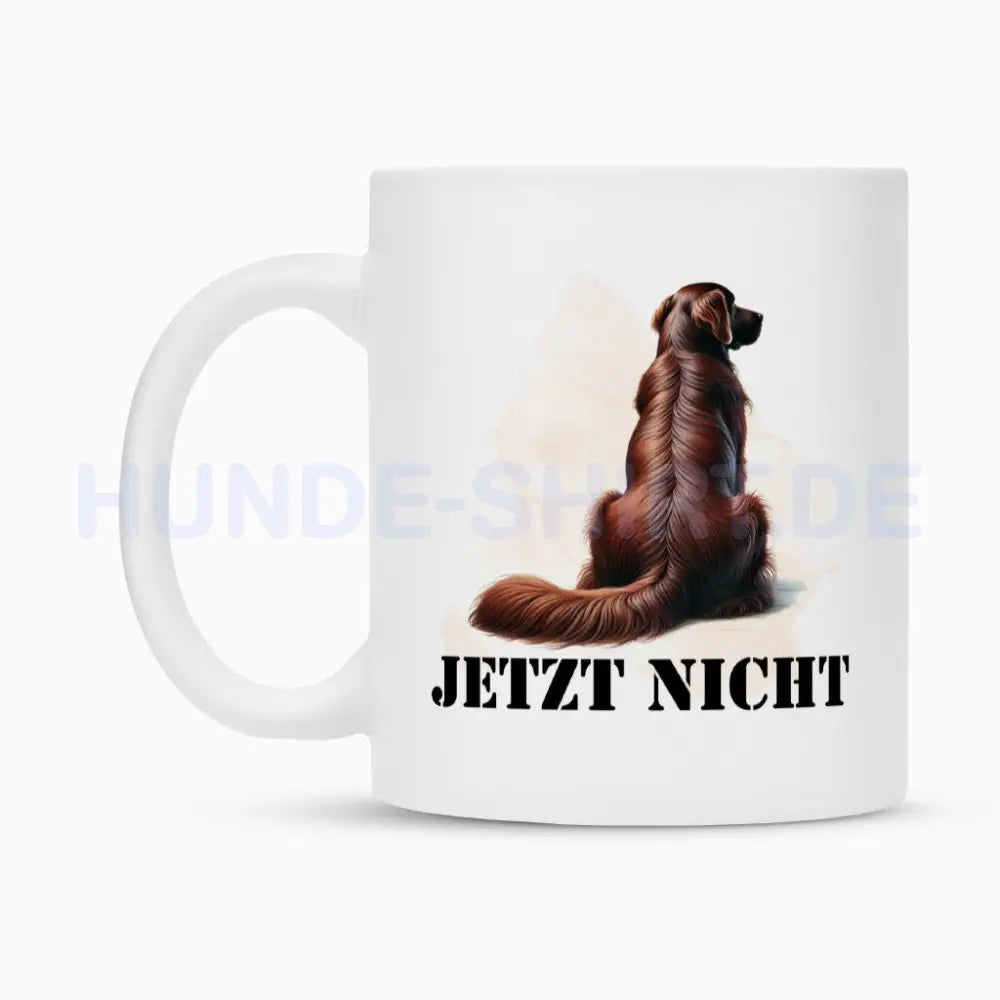 Tasse "Flat Coated ( braun ) - JETZT NICHT" – hunde-shirt.de