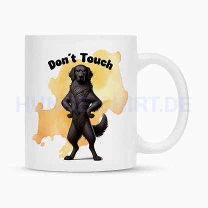 Tasse "Flat Coated Retriever - Don´t touch" Weiß – hunde-shirt.de