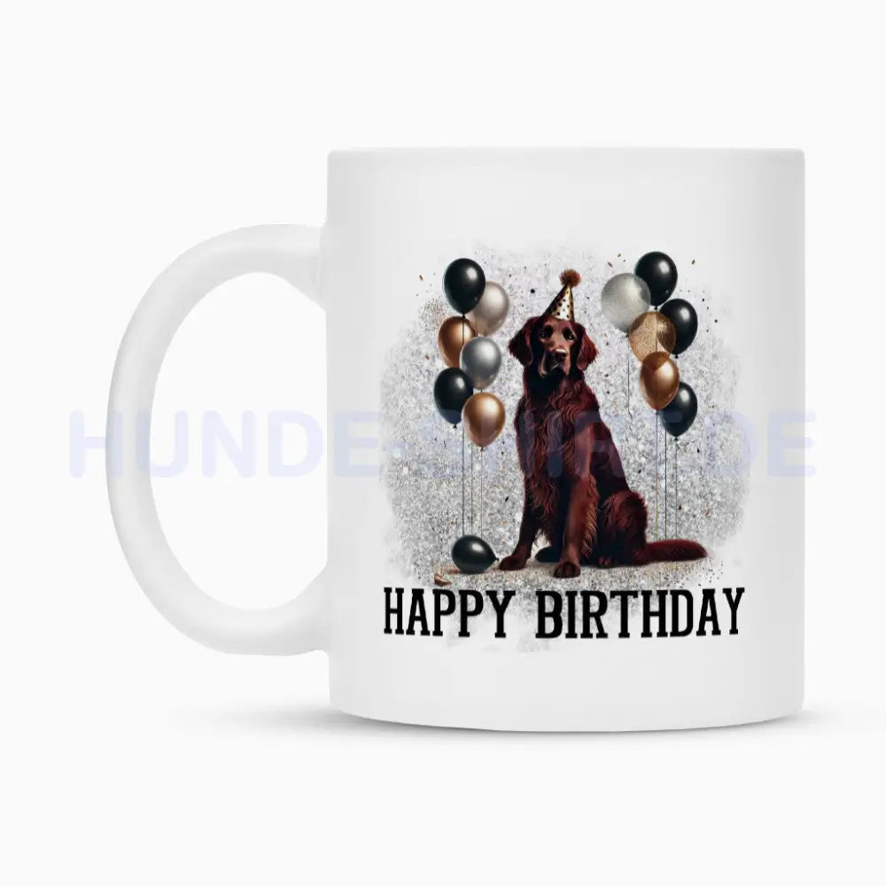 Tasse "Flat Coated Retriever - Happy Birthday" – hunde-shirt.de