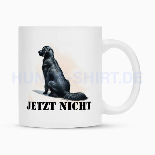 Tasse "Flat Coated Retriever - JETZT NICHT" Weiß – hunde-shirt.de