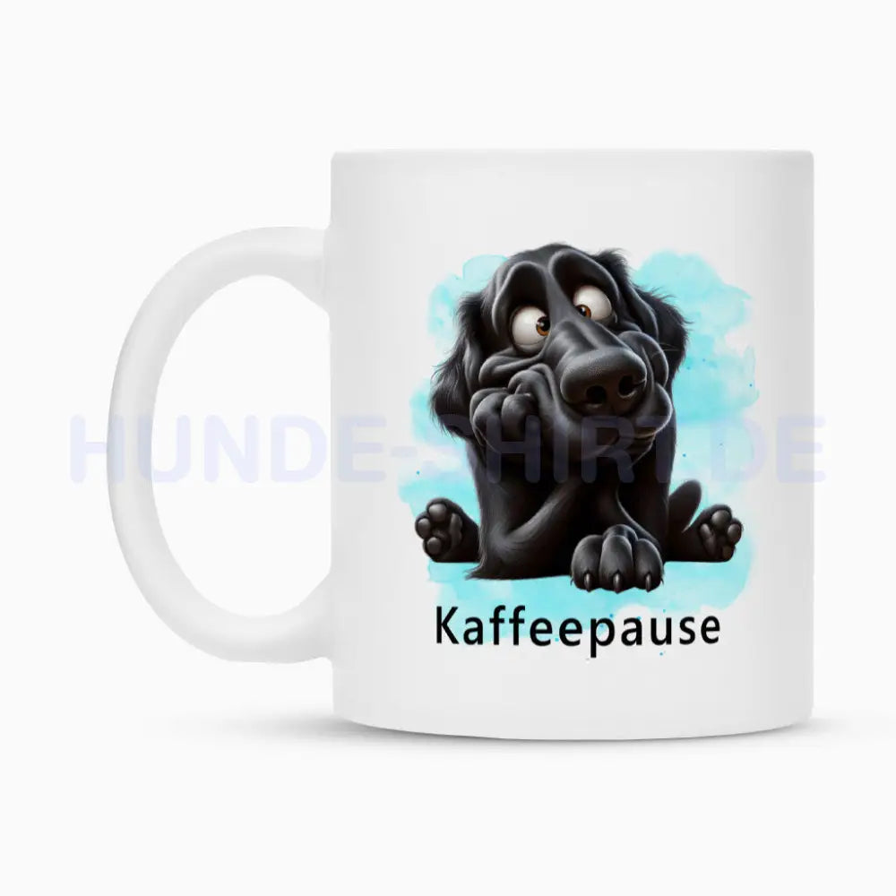 Tasse "Flat Coated Retriever - Kaffeepause" – hunde-shirt.de