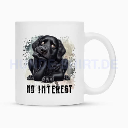 Tasse "Flat Coated Retriever - No interest" Weiß – hunde-shirt.de