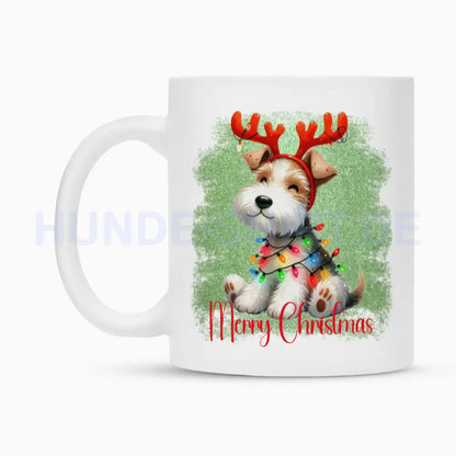 Tasse "Foxterrier ( Drahthaar ) - Funny Christmas" – hunde-shirt.de