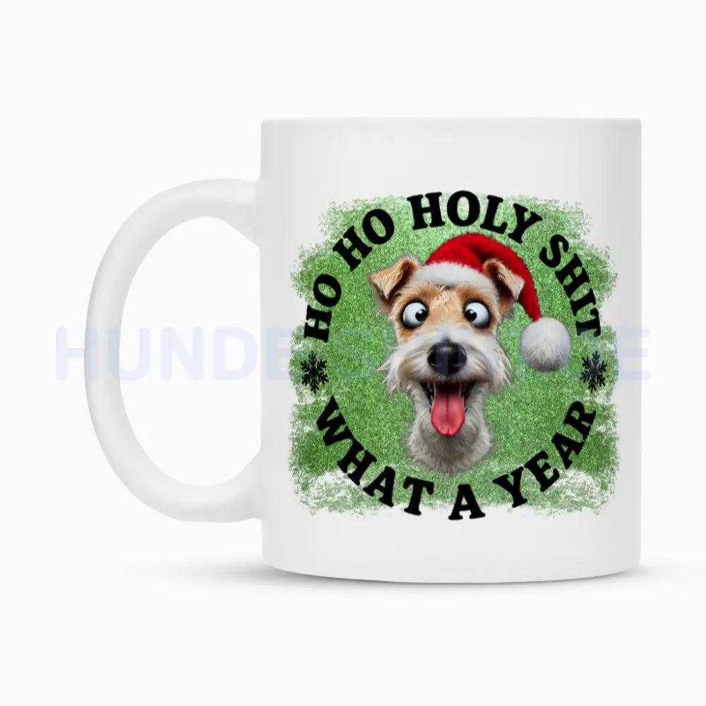 Tasse "Foxterrier ( Drahthaar ) - HO HO..." – hunde-shirt.de