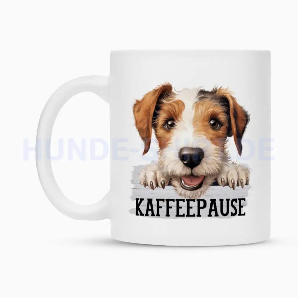 Tasse "Foxterrier ( Drahthaar ) - Kaffeepause" – hunde-shirt.de