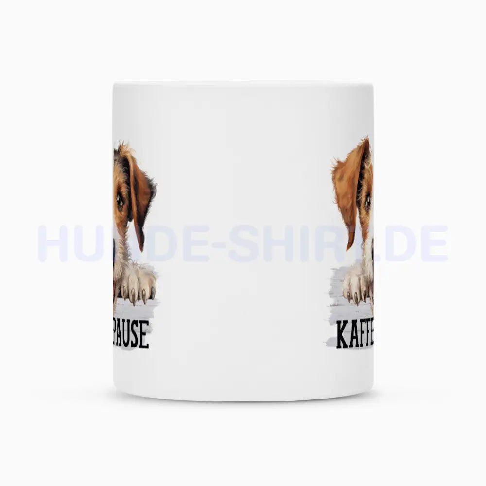 Tasse "Foxterrier ( Drahthaar ) - Kaffeepause" – hunde-shirt.de