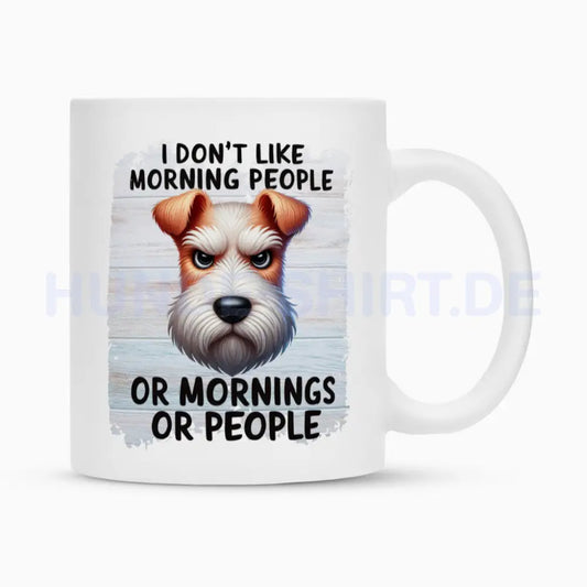 Tasse "Foxterrier ( Drahthaar ) - Morning People" Weiß – hunde-shirt.de