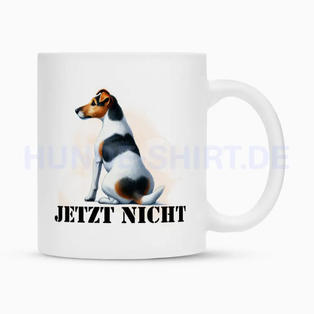 Tasse "Foxterrier ( Glatthaar ) - JETZT NICHT" Weiß – hunde-shirt.de