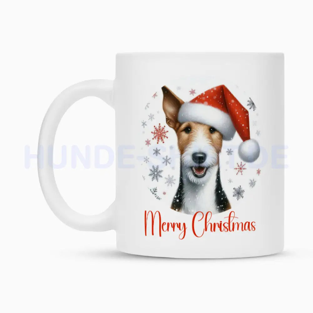 Tasse "Foxterrier ( Glatthaar ) - Merry Christmas" – hunde-shirt.de