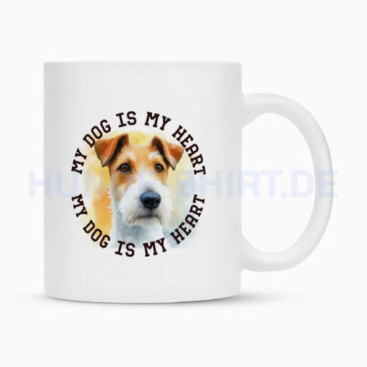 Tasse "Foxterrier HEART" Weiß – hunde-shirt.de