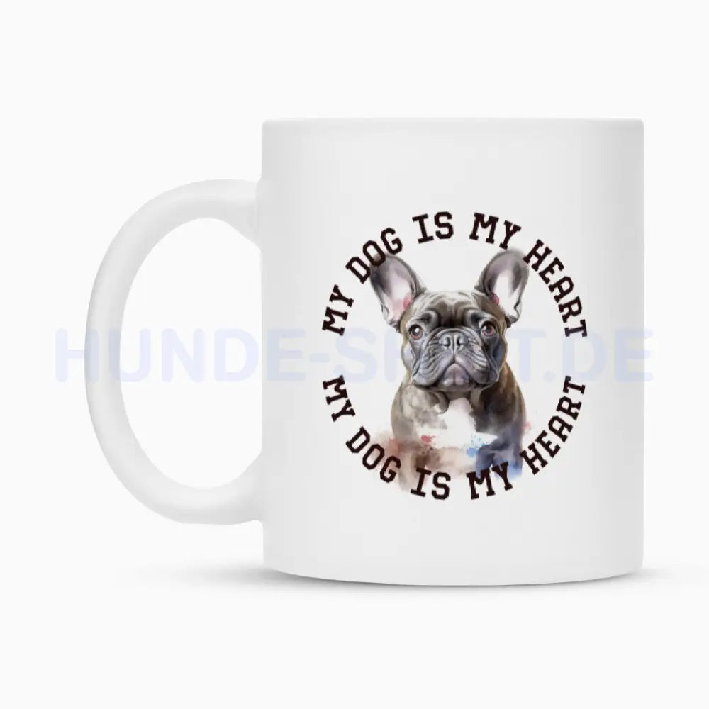 Tasse "Französische Bulldogge blau H" – hunde-shirt.de