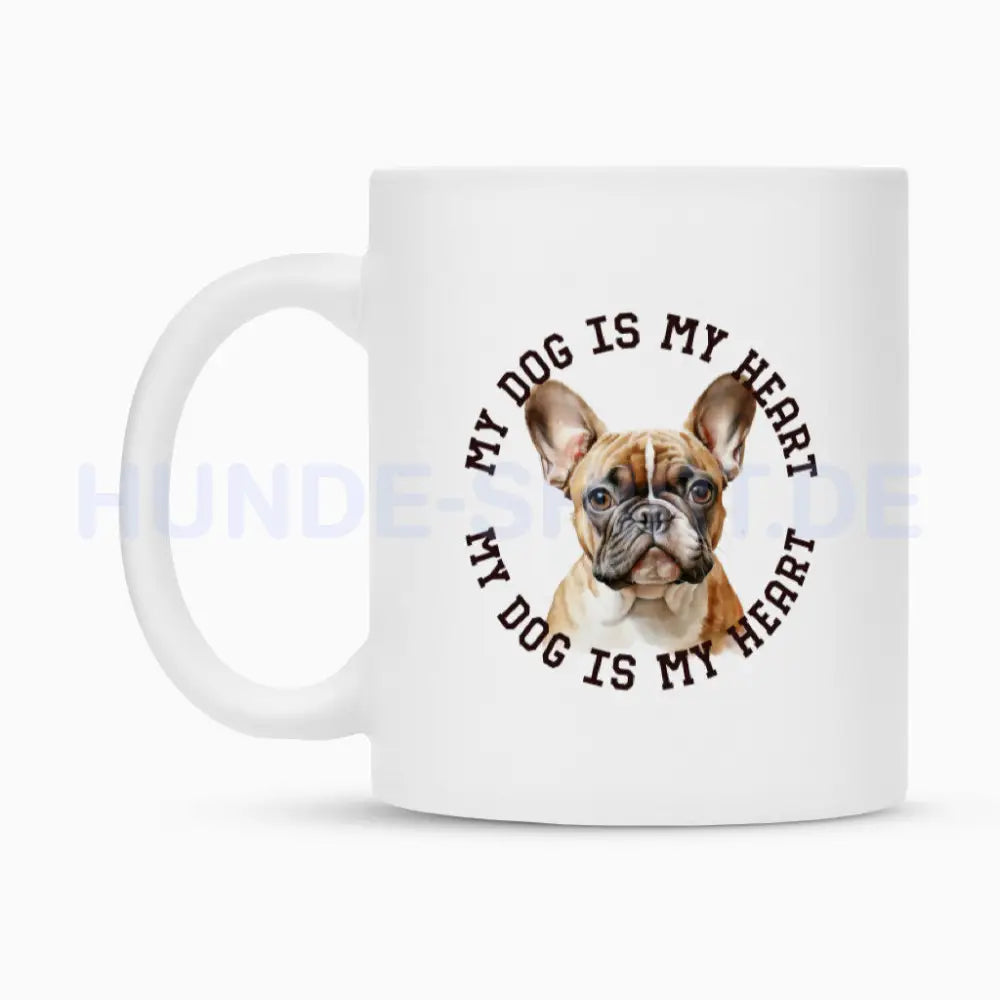 Tasse "Französische Bulldogge hellbraun H" – hunde-shirt.de