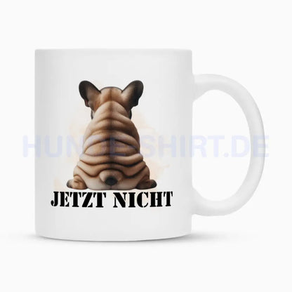 Tasse "Französische Bulldogge - JETZT NICHT" Weiß – hunde-shirt.de