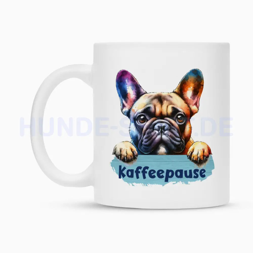 Tasse "Französische Bulldogge - Kaffeepause" – hunde-shirt.de