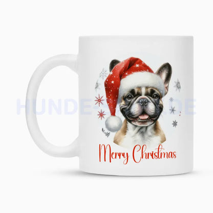 Tasse "Französische Bulldogge - Merry Cristmas" – hunde-shirt.de