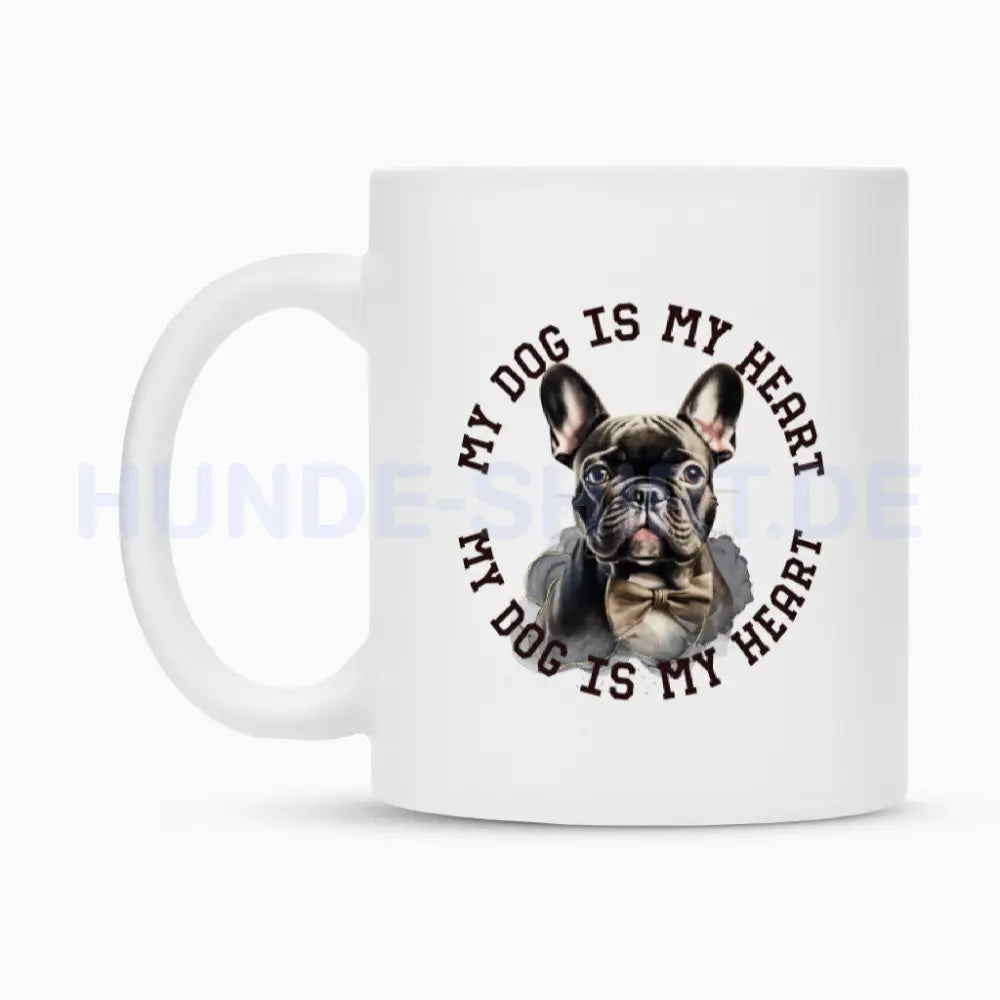 Tasse "Französische Bulldogge schwarz H" – hunde-shirt.de