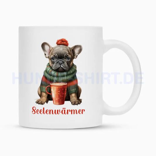 Tasse "Frenchi - Seelenwärmer" Weiß – hunde-shirt.de