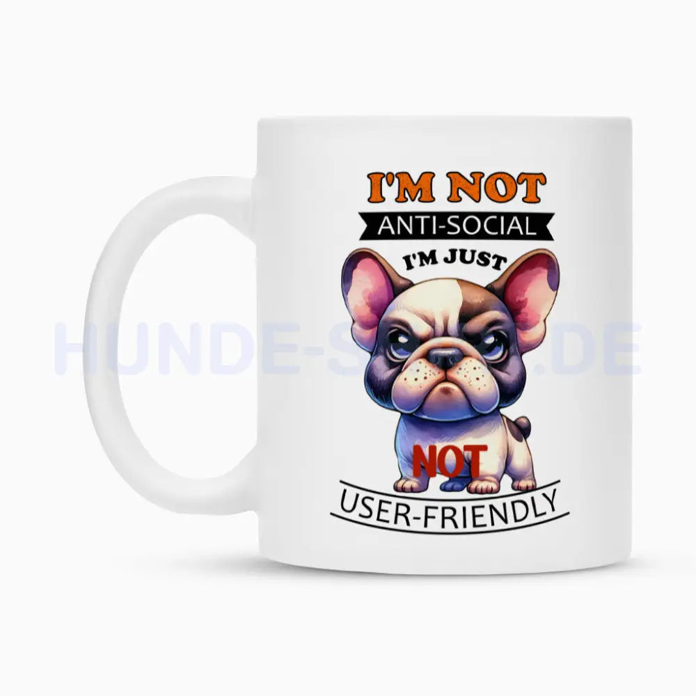 Tasse "Frenchie - Anti-Social" – hunde-shirt.de