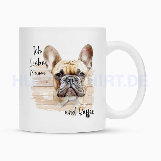 Tasse "Frenchie Fawn - Ich liebe..." Weiß – hunde-shirt.de