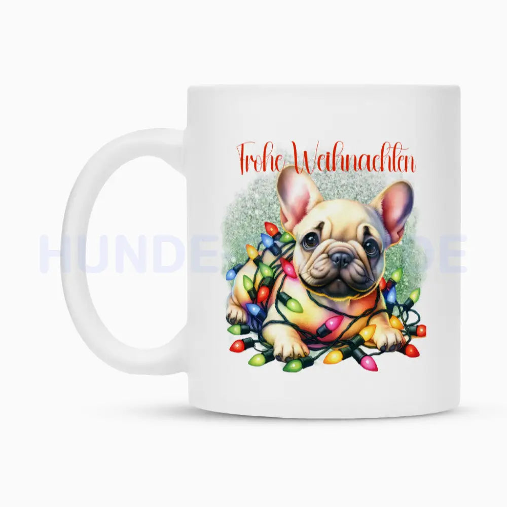 Tasse "Frenchie - Frohe Weihnachten" – hunde-shirt.de