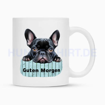 Tasse "Frenchie - Guten Morgen" Weiß – hunde-shirt.de