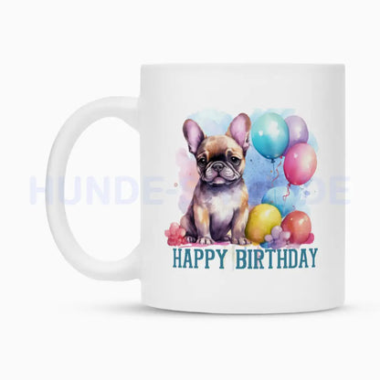 Tasse "Frenchie - Happy Birthday II" – hunde-shirt.de