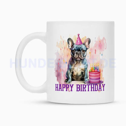 Tasse "Frenchie - Happy Birthday" – hunde-shirt.de