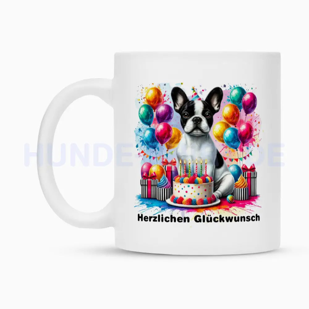 Tasse "Frenchie - Herzlichen Glückwunsch" – hunde-shirt.de