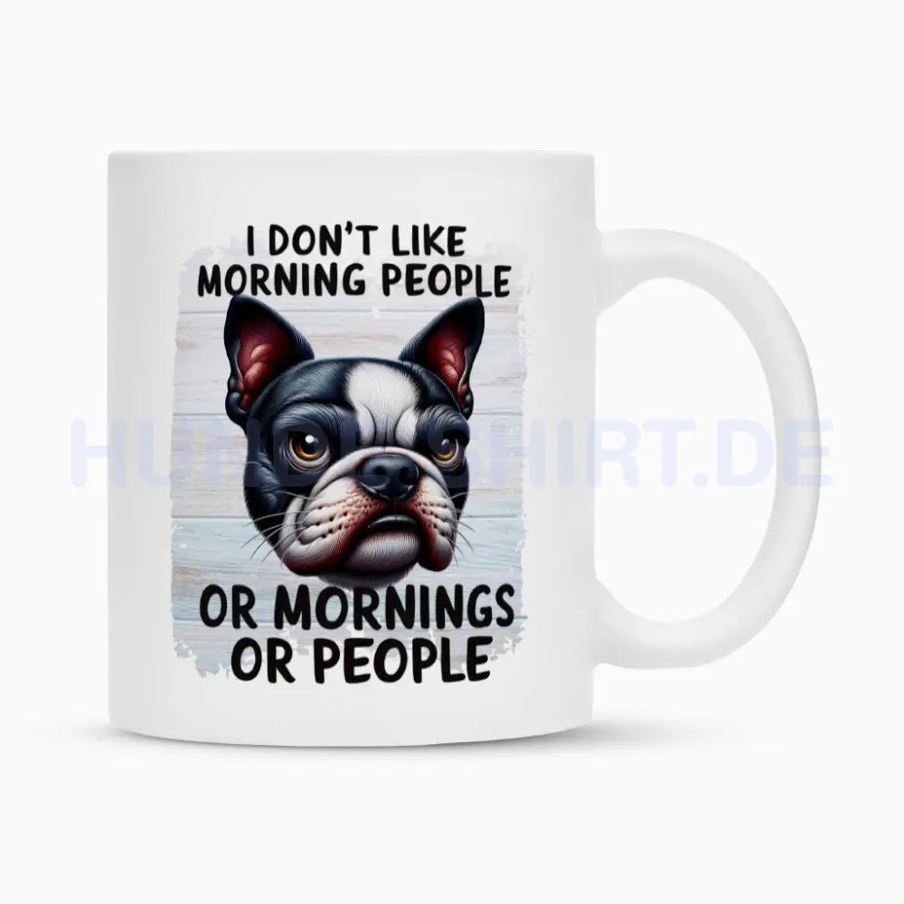 Tasse "Frenchie - Morning People II" Weiß – hunde-shirt.de