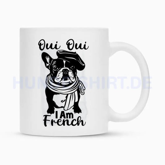 Tasse "Frenchie - Oui Oui" Weiß – hunde-shirt.de