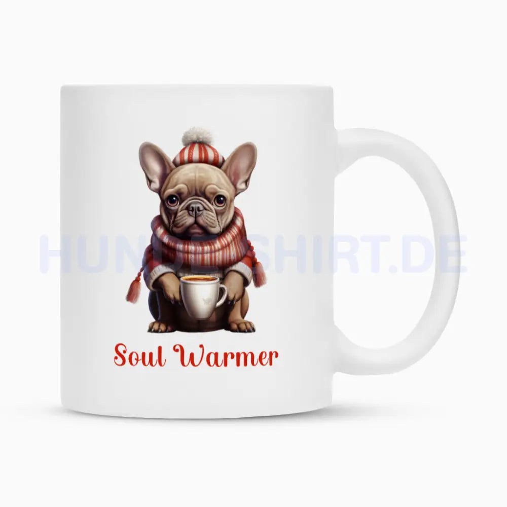 Tasse "Frenchie - Soul Warmer" Weiß – hunde-shirt.de