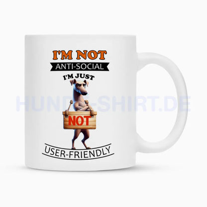 Tasse "Galgo - Anti-Social" Weiß – hunde-shirt.de