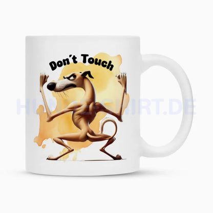 Tasse "Galgo - Don´t touch" Weiß – hunde-shirt.de