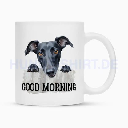 Tasse "Galgo - Good Morning" Weiß – hunde-shirt.de