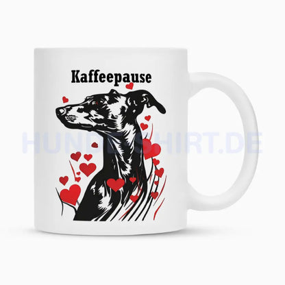 Tasse "Galgo - Kaffeepause" Weiß – hunde-shirt.de