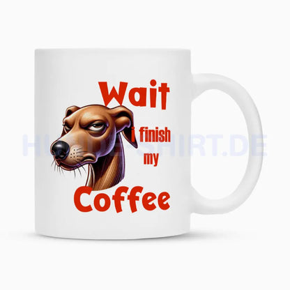 Tasse "Galgo - Wait..." Weiß – hunde-shirt.de