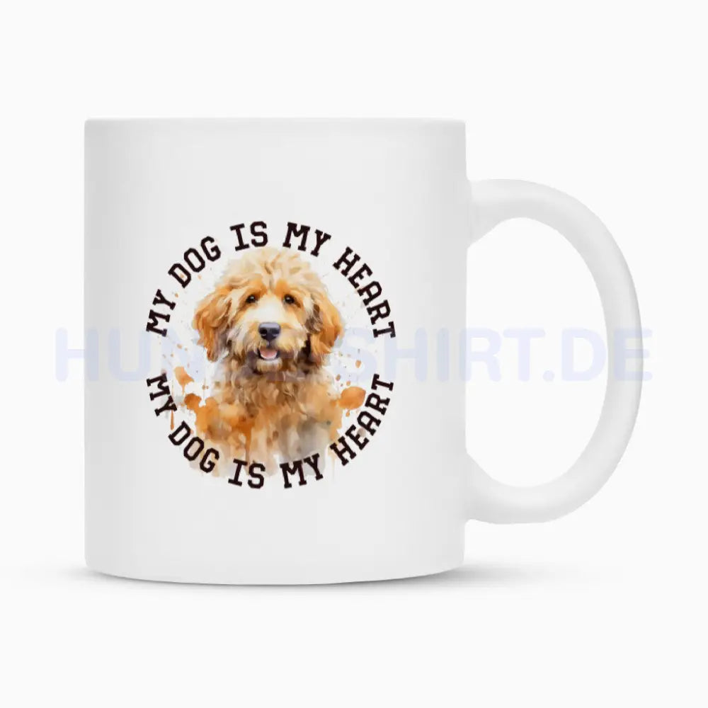 Tasse "Golden Doodle HEART" Weiß – hunde-shirt.de