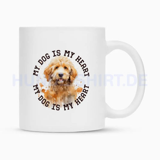 Tasse "Golden Doodle HEART" Weiß – hunde-shirt.de