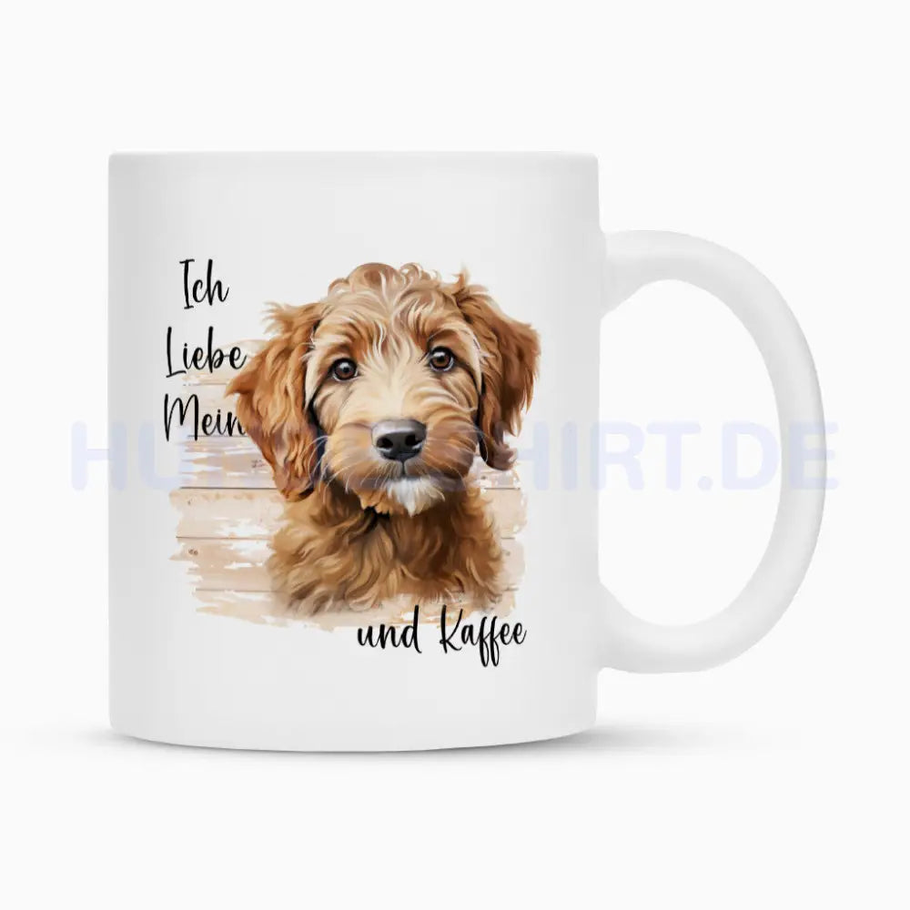 Tasse "Golden Doodle - Ich liebe..." Weiß – hunde-shirt.de