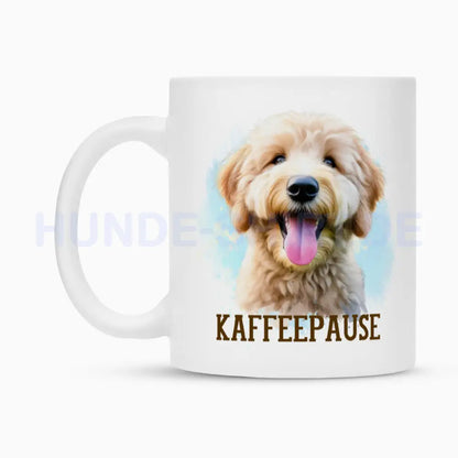 Tasse "Golden Doodle - Kaffeepause" – hunde-shirt.de