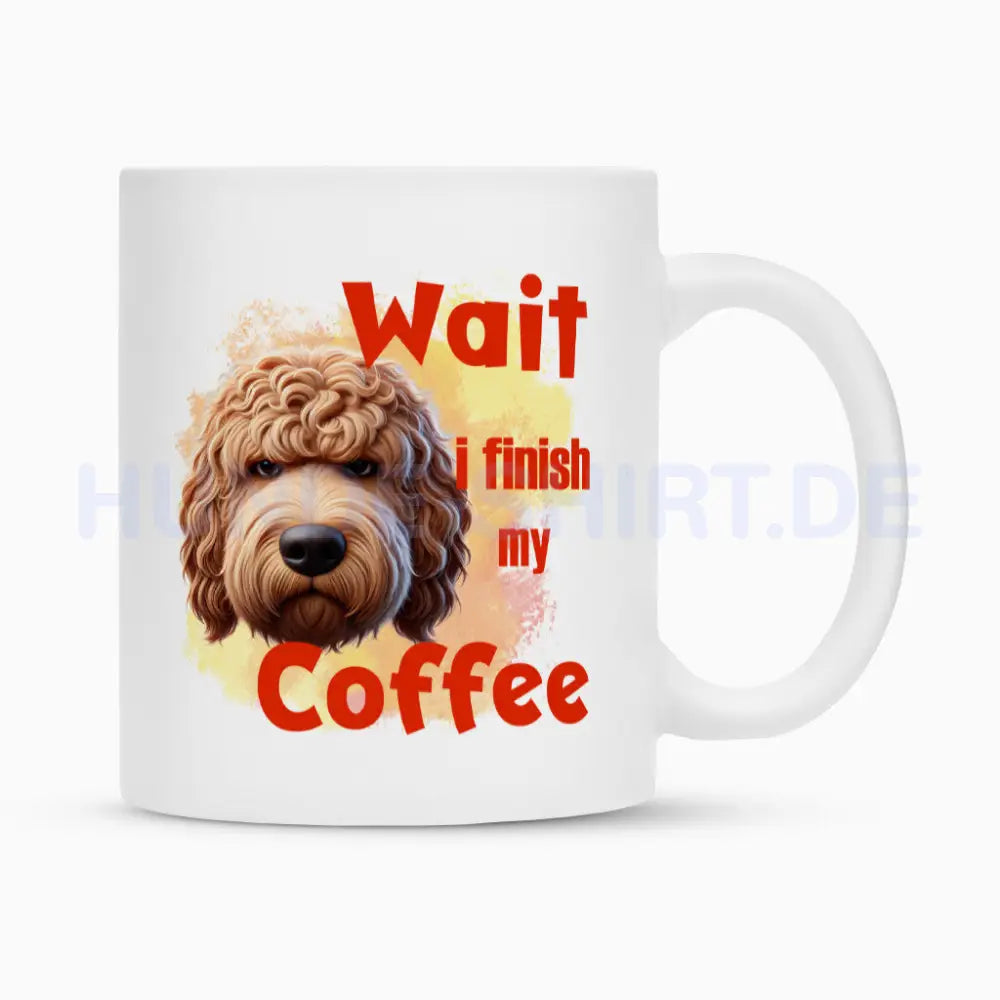 Tasse "Golden Doodle - Wait" Weiß – hunde-shirt.de