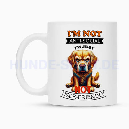 Tasse "Golden Retriever - Anti-Social" – hunde-shirt.de