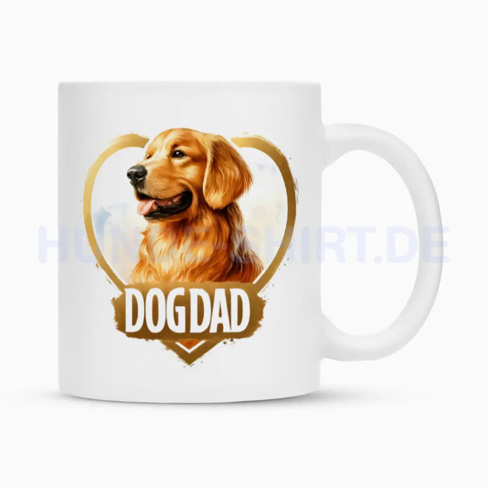 Tasse "Golden Retriever - DOG DAD" Weiß – hunde-shirt.de