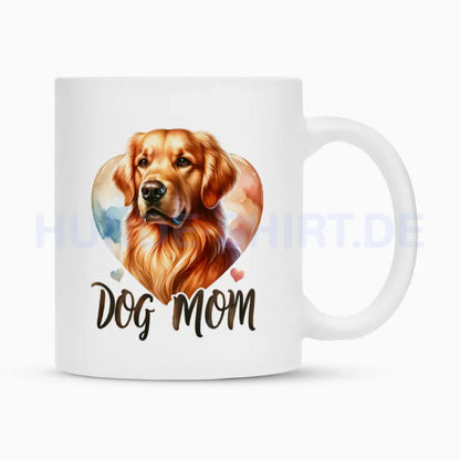 Tasse "Golden Retriever - DOG MOM" Weiß – hunde-shirt.de