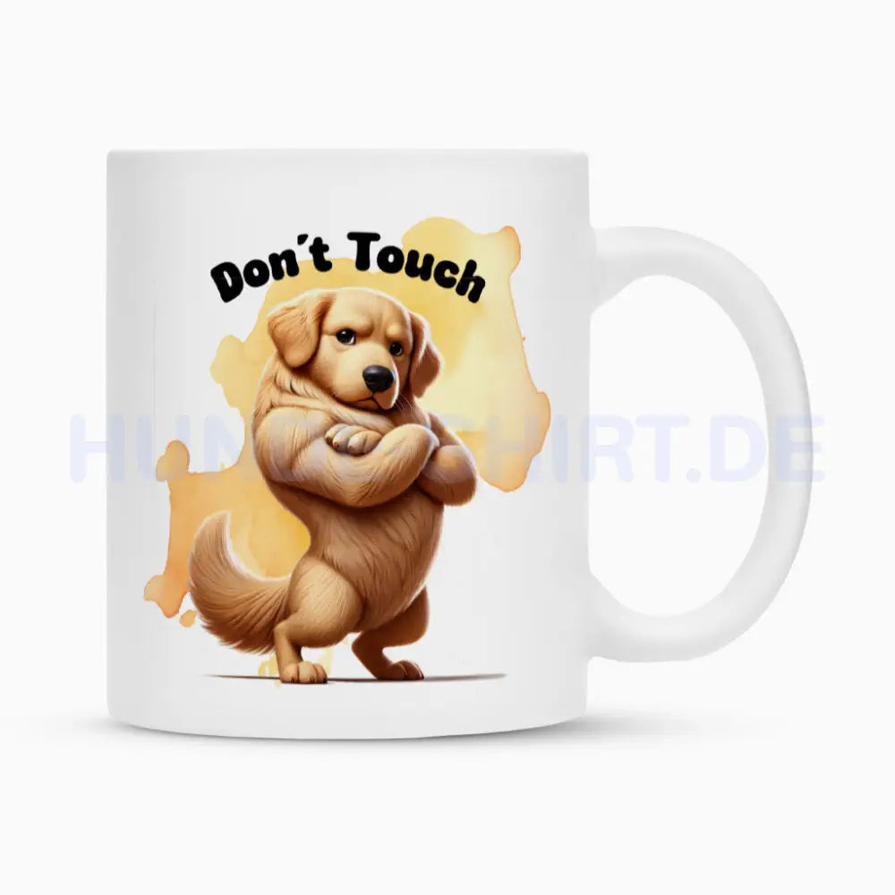 Tasse "Golden Retriever - Don´t touch" Weiß – hunde-shirt.de