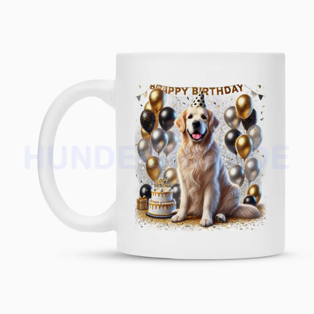 Tasse "Golden Retriever - Geburtstag II" – hunde-shirt.de